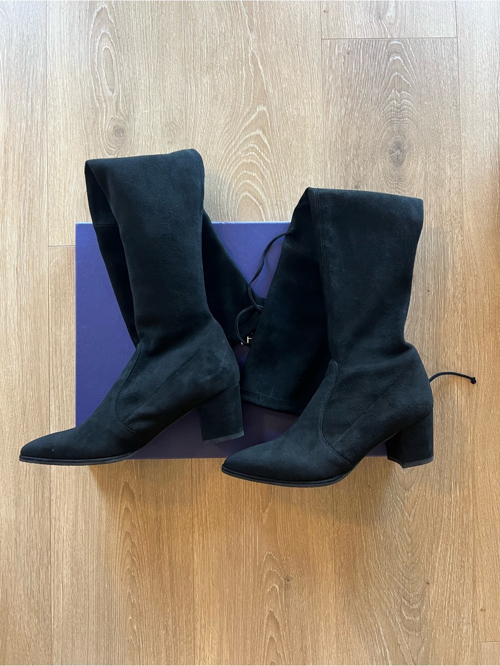 Stuart Weitzman - Over-the-knee Black Suede Boots - only worn once